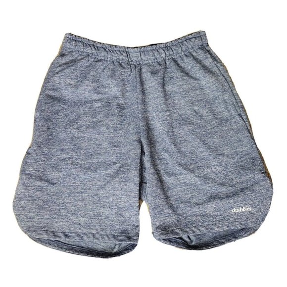 Chubbies Men's Sm 8” Inseam Shorts Drawstring Slash Pocket Unlined Heather Blue - Picture 1 of 8